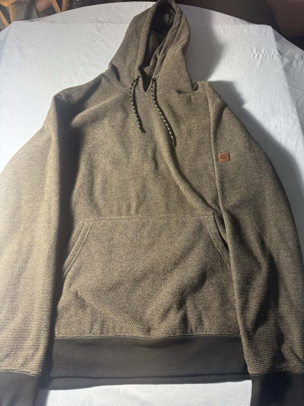 Billabong Waffle Knit Hoodie Black Pullover